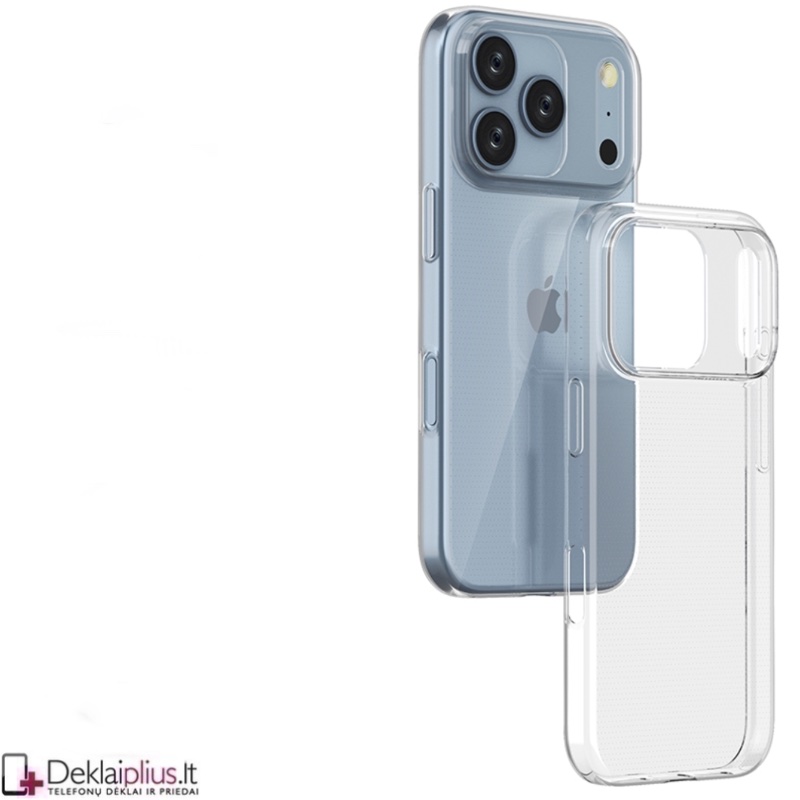 Silikoninis ploniausias,lengviausias dėklas - permatomas (Apple Iphone 17 Pro/Iphone 18 Pro) Silikoninis ploniausias,lengviausias dėklas - permatomas (Apple Iphone 17 Pro/Iphone 18 Pro)